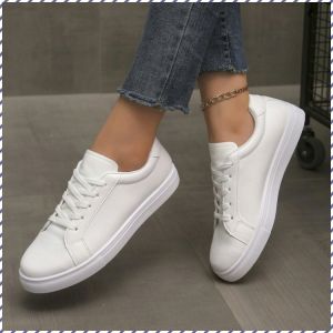 White Shoes Waterproof Leisure Casual Shoes Black Leather Hiking Lightweight not Tired Feet Kitchen