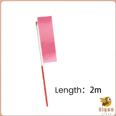 Digeo Colorful Dance Ribbon Art Gymnastic Gym Ribbons Ballet Streamer Twirling Rod Stick For Training