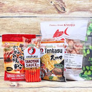 Combo Làm Takoyaki Nhật Bản – Bột Takoyaki 400G + Sốt Takoyaki 300G Tùy Chọn Có Cá Bào & Tenkasu