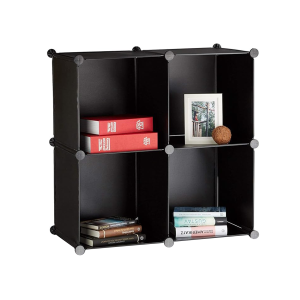 HHsociety ชั้นวางของพลาสติก 4 ช่อง ประกอบง่าย ทนทาน ใช้ได้อเนกประสงค์ DIY