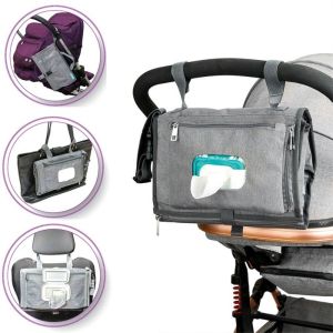 MISSLADY Solid Color Baby Changing Pad 3 in 1 Oxford cloth Stroller Bag Large Waterproof Newborn Travel Changing Station Newborn Stuff