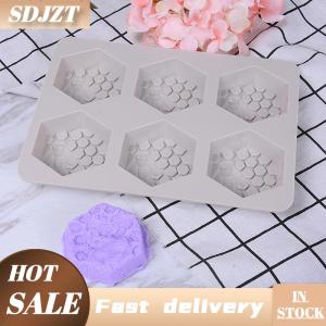 SDJZT 1 PC 6 khoang Silicone Bee Hive trang trí thủ công xà phòng khuôn khuôn nhựa