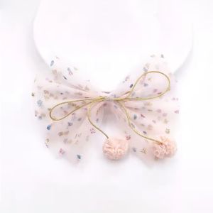 BW-C1268 Jepit Rambut Pita Anak Motif Rumbai Bola Bola / Jepitan Rambut Pita Pompom Anak Perempuan