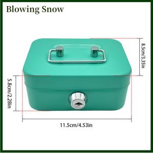 Blowing ตู้เซฟเงินกล่องเก็บเงินได้พร้อมกุญแจกล่องลูกหมูแบบพกพาทำจากโลหะขนาดเล็กกล่องล็อครักษาความปลอดภัยกล่องใส่เหรียญที่แข็งแรงสำหรับเด็ก