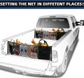 Truck Bed Cargo Net,Cargo Storage Elastic Mesh Net Organizer with Hooks,Truck Bed Grocery Holder with Hooks,Cargo Net for Pickup Truck Bed. 