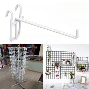 10pcs/set Mesh Stall Shelf Hooks Supermarket Screen Hooks Mesh Hooks Grid Wall Wire Mesh Hooks