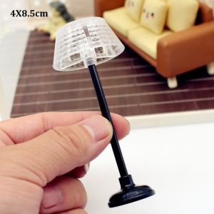 MINIMALUX 1:20 1:25 Lighting Table Lamp Mini Plastic Dollhouse Bedroom Lamp High Quality Floor Lamp Children Gift