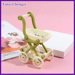 Fanzi Mini Shopping Cart Salesman Sample for Kid Pretend Play Toy Dollhouse Decoration