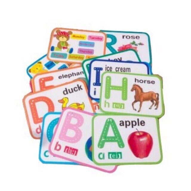AS ALPHABET ABC LETTER FLASH CARDS SET FOR BABY TODDLER PRESCHOOL KIDS ...