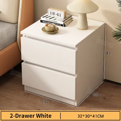 【With Lock】Nordic Modern Wooden Bedside Table For Bedroom With Drawer Nightstand Side Table Storage Cabinet Bedside Table With Lock