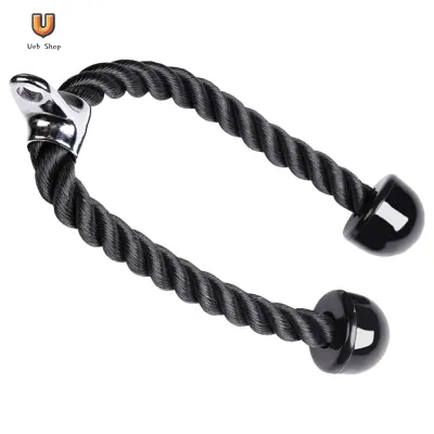 Triceps Rope Cable Attachment Heavy Duty Nylon Biceps Triceps Back Shoulder Muscle Exerciser Pull Down Cable Machine Attachment for Gym Home [Ueb Shop]
