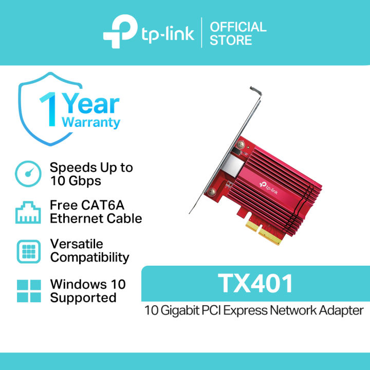 TP-Link TX401 10 Gigabit PCI Express 3.0 Network Adapter | PCIe 3.0 ...