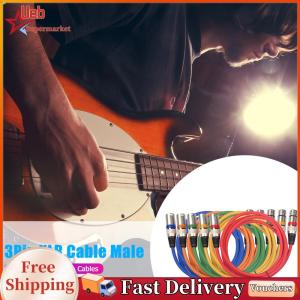 [Ueb]5pcs 3Pin XLR Cable Male to Female M/F Foil+Braided Shielded Audio Cable