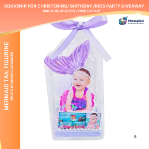 Mermaid Tail Figuriine Souvenir Customized Personalized Photo standee for Christening Dedication Birthday Baptism Wedding Debut Token of appreciation kids Party Giveaway for ninang and ninong