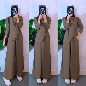 Setelan Maxi Crinkle Airflow Madina Premium - Gaya Korea Elegan