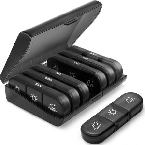 Weekly Pill Organizer  Portable Medicine Storage Box for Three Meals Pill Box  21 Compartments 7 Days Pill Box