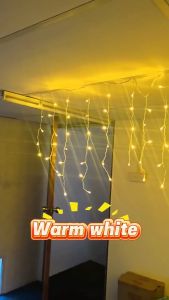 5M 256LED hari raya lights Upgrade Led Icicle Lights Curtain Lights 8 Modes Lighting For Lampu Raya decoration