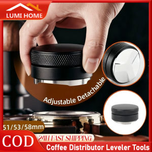 Espresso Coffee Distributor Leveler Tools 51/53/58MM 3 Angled Adjustable Detachable Coffee Tamper