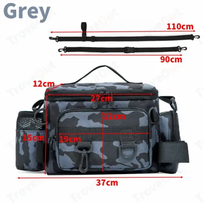 Lure Fishing Bag Multifunctional Fishing Gear Tool Backpack Large Capacity Lure Bag for Fishing Rod Plier Gripper Reels Baits Box