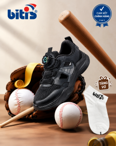 Giày Thể Thao Bé Trai Bitis Cool Kid Màu Đen Full BSB011300DEF (28-37)