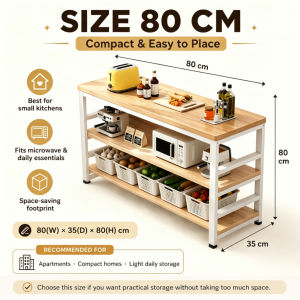 YOYO Multi-Layer Kitchen Organizer Rack Microwave Oven Stand Kitchen Storage Shelf Pantry Cabinet Countertop Appliance Stand for Home