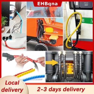 [COD]  HOT SALE Ship within 24 hours 1m 10mm 14mm Colorful Spiral Wire Organizer Wrap Tube Flame retardant Cable Sleeve