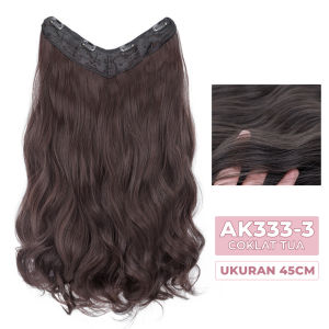 Rambut Palsu Wanita Curly Panjang Hairclip Hair Extension Style Korea Wavy Gelombang Natural
