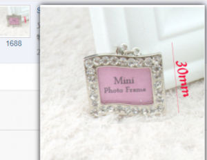 Pet Collar Charm Bone Heart Photo Frame Diamonds DIY Writeable ID Tag for Cat Dog