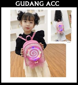 Tas Ransel LED lollipop candy TR05 anak perempuan tk sd paud fashion