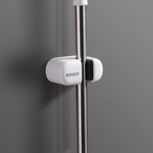 Ecoco Broom Holder Organizer Wall Mounted Mop Holder for Bathroom Kitchen Storage Punch Free E2201