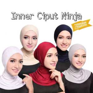 paket 3-5 pcs CIPUT NINJA INNER resleting /DALAMAN HIJAB/CIPUT anti tembem