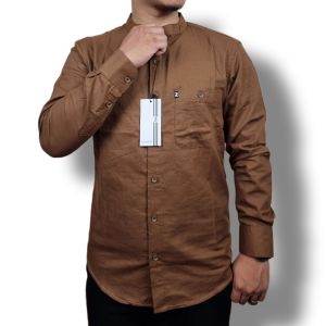 Kemko Dewasa ZILAND Kemeja Koko Pria Lengan Panjang Katun Polos Sigaret Premium Ada Ukuran Jumbo