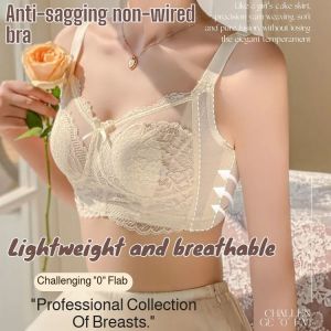 Seamless Wireless Bra For Women Summer Thin Comfortable Breathable Underwear Plus Size Push Up Lace Bra