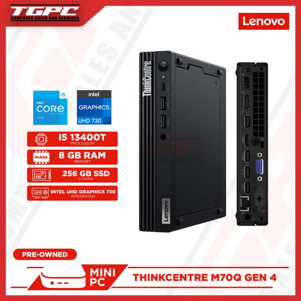 TGPC Mini-PC Lenovo ThinkCentre M70q Gen i5 13th Gen 8GB RAM  256GB SSD PRELOVED