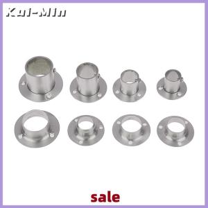 Kui-Min Stainless Steel Flange Seat For Wardrobe Curtain Cloth Rod Seat Round Tube Seats Bracket Household Furniture Hardware Towel Tube Holder