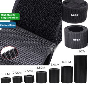 16/20/30/50/100mm No Glue Adhesive Hook and Loop Fastener Tape Mounting Strap Strip Nylon Shoes Fastener Sticker for Sewing DIY