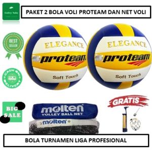 PAKET LENGKAP 2 BOLA VOLLY/VOLI DAN 1 NET MOLTEN - BOLA DAN NET SIAP MAIN - BOLA LIGA PROFESIONAL