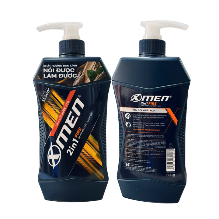Dầu Gội Tắm Nước Hoa X-Men Fire 2in1 Thơm Lâu Sạch Sâu 650g | Lazada.vn