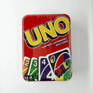 [SG Local Stock]UNO Card Game Tin Box Classic/Flip/No Mercy Family Party Playing Cards Portable Travel Game Metal Box
