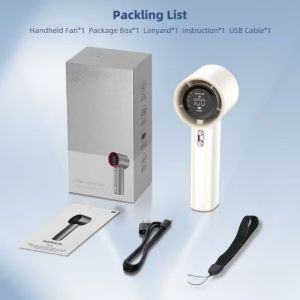 2025 4000mAh Portable USB Folding Mini Fan Digital Display High Speed Cold Compress Pocket Handheld Fan Cooling USB Charge Small Kipas  kipas berdiri kipas angin sejuk