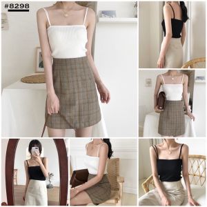 YQ - TANKTOP IMPORT 8298 / TANKTOP IMPORT BASIC POLOS WARNA HITAM PUTIH