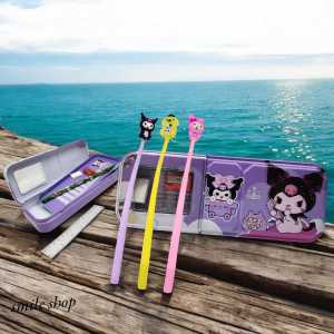 KOTAK PENSIL KALENG MOTIF LUCU CINNAMON+3 PULPEN LUCU² +EXTRA PACKING/BUBBLE/ KARDUS