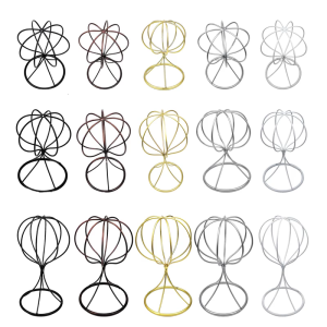 Fashionable Sturdy Iron Materials Hat Display Stands With Stable Base Designs for Various Hat Elegant Styles Use