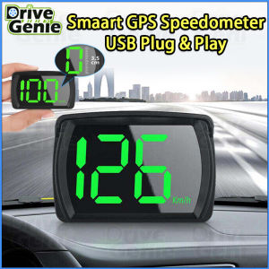 Universal Car Hud Head Up Display Dual Chips Smart Digital Speed Meter Hd Lcd Display Plug And Play With Led Large Font Display For All Cars Buses Trucks