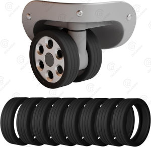 OULANSHI 8 Pcs Silicone Quiet Protective Covers for Suitcase Wheels Luggage Wheel Protectors