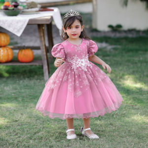 MQATZ Christmas Red Flower Toddler Baptism 1st Birthday Dress Baby Girl Kids Princess Lace Party Wedding Clothes Costumes Ceremony L2028XZ
