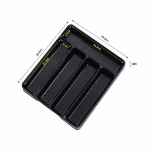 NEXTYOO Rectangle Cutlery Organizer Easy Clean 4/5 Compartments Drawer Divider Tray Quality Utensil Tray Kitchen