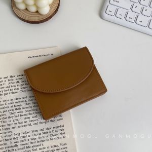 Korean Simple Solid Color Coin and Card Wallet Purse