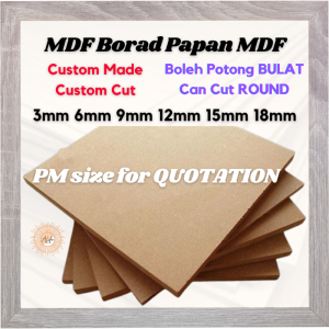 ALife World MDF Board DIY thickness 3mm 6mm 9mm 12mm 15mm 18mm Fiber Board Shiplap Wedding Backdrop Wedding Signboard Event Birthday Half Arch Half Moon Circle Custom Size Custom Made Cut to Size