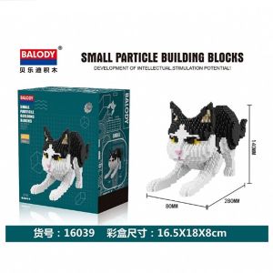 Cat Block Cute Pet Animal Model Building Blocks Adults Kids Educational DIY Toys Gifts Desktop Decor